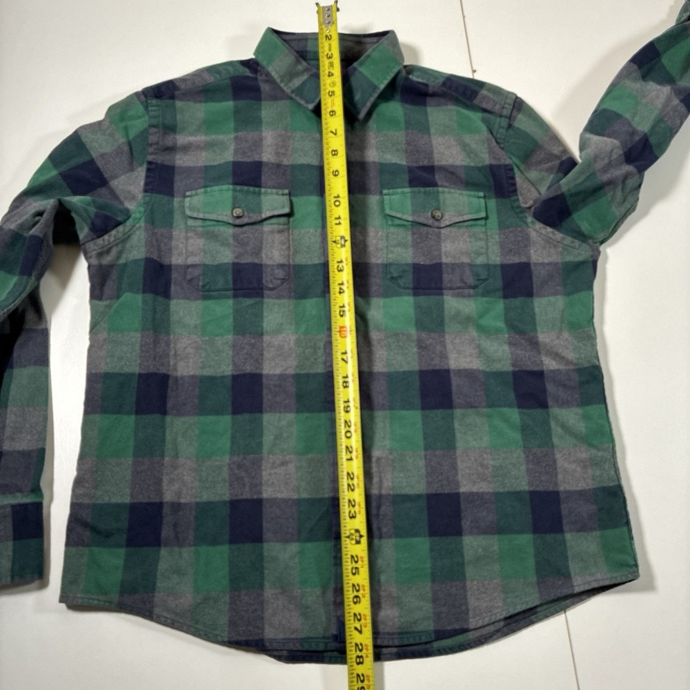 UNTUCKit Flannel Shirt Large Green Plaid Capannelle Cotton Button Down - Picture 6 of 8